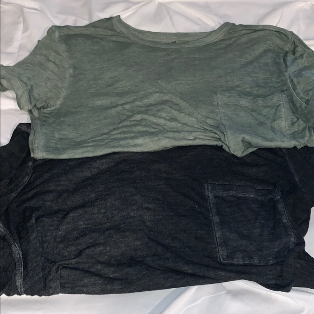 set of 2 soft abercrombie pocket tees